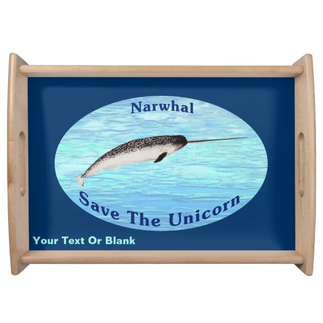 Narwhal - Save The Unicorn Serving Tray (Front)