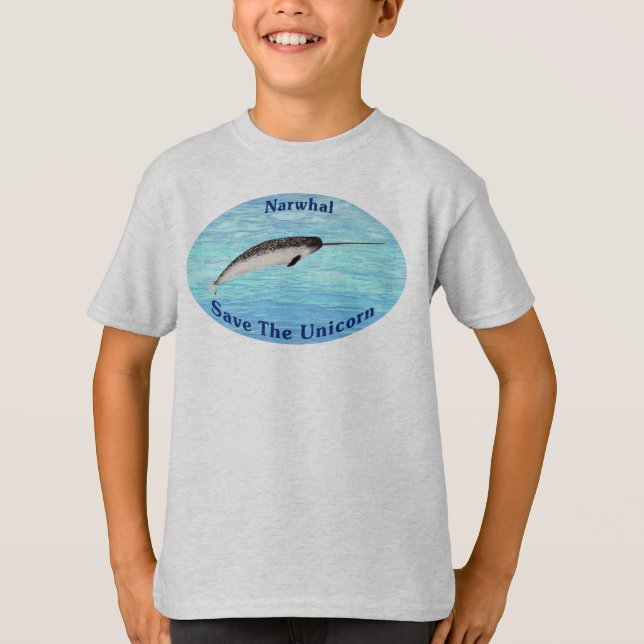 Narwhal - Save The Unicorn T-Shirt (Front)