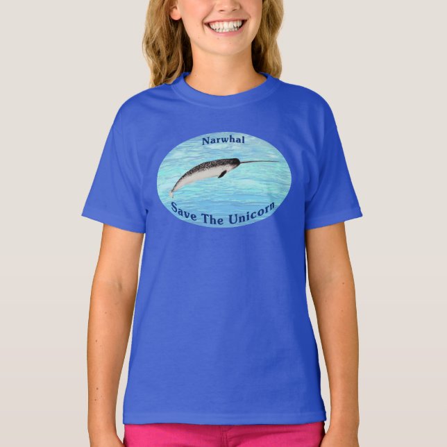 Narwhal - Save The Unicorn T-Shirt (Front)