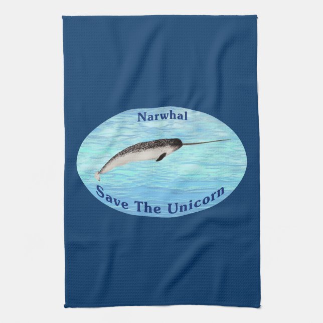 Narwhal - Save The Unicorn Towel (Vertical)