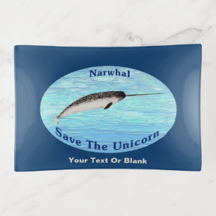 Narwhal - Save The Unicorn Trinket Tray