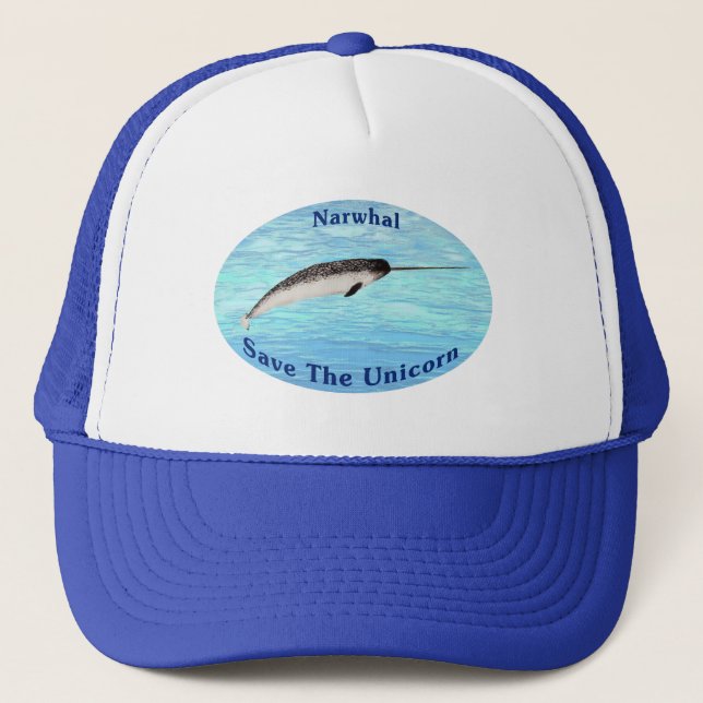 Narwhal - Save The Unicorn Trucker Hat (Front)