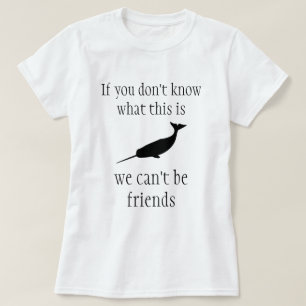 Narwhal Silhouette Funny T-Shirt
