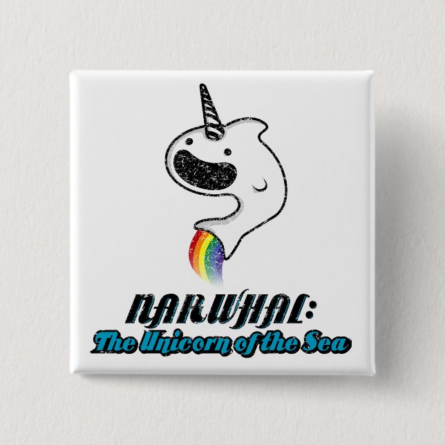 Narwhal:The Unicorn of the Sea Button (Front)
