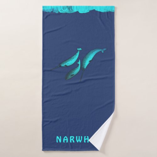 Narwhal Under The Ice Bath Towel Set