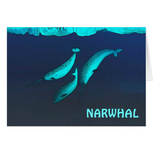 Narwhal Under The Ice Cards (Front Horizontal)