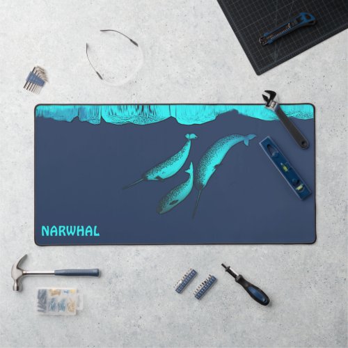 Narwhal Under The Ice Desk Mat
