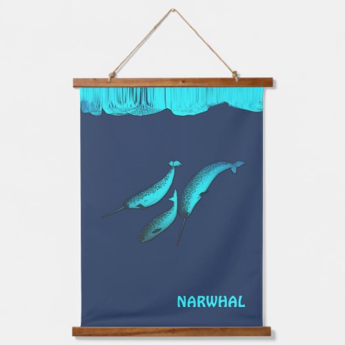 Narwhal Under The Ice Hanging Tapestry