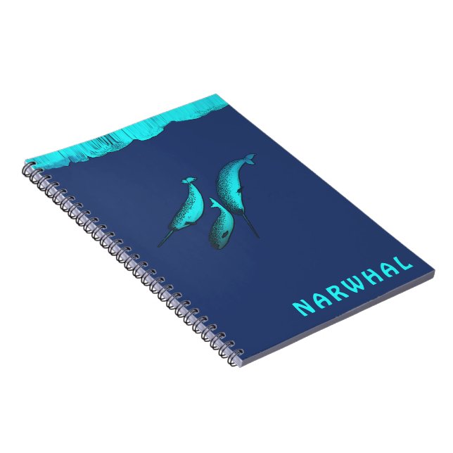 Narwhal Under The Ice Notebook (Right Side)