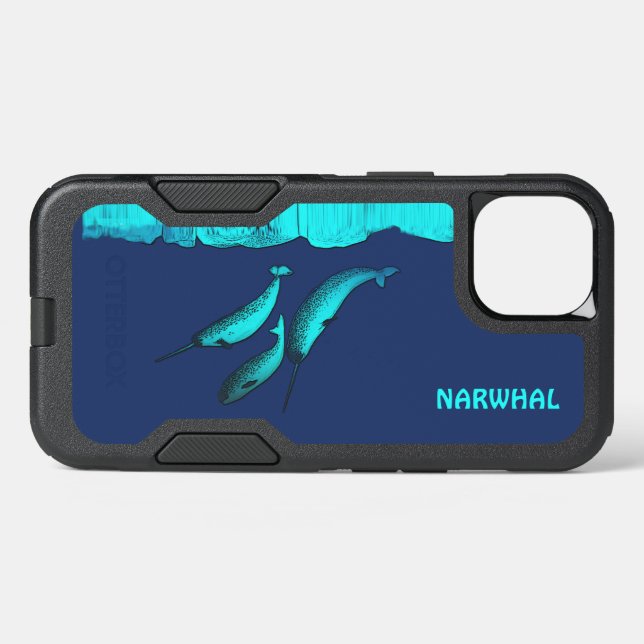 Narwhal Under The Ice Otterbox iPhone Case (Back Horizontal)