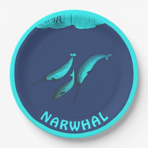 Narwhal Under The Ice Paper Plates