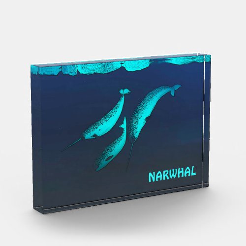 Narwhal Under The Ice Photo Block