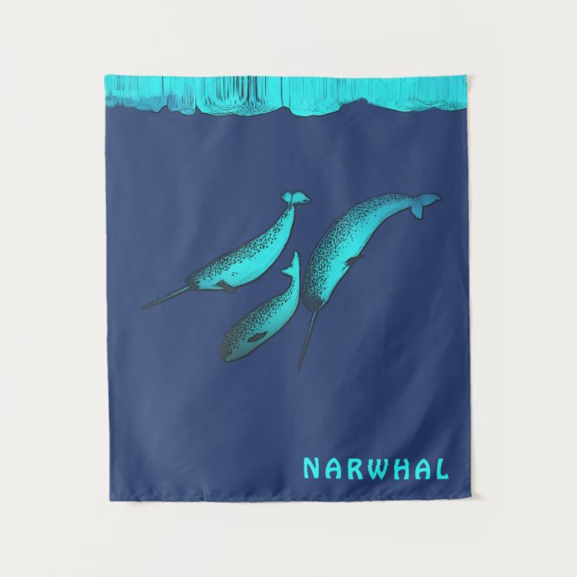 Narwhal Under The Ice Tapestry (Front)