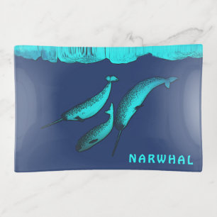 Narwhal Under The Ice Trinket Tray