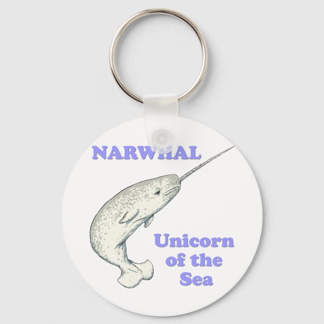 Narwhal unicorn of the sea keychain (Front)