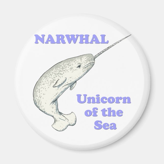 Narwhal unicorn of the sea magnet (Front)