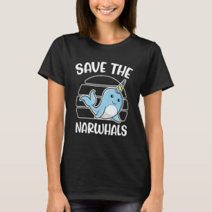 Narwhal Unicorn Save the Narwhals Fish Kids Boy Gi T-Shirt