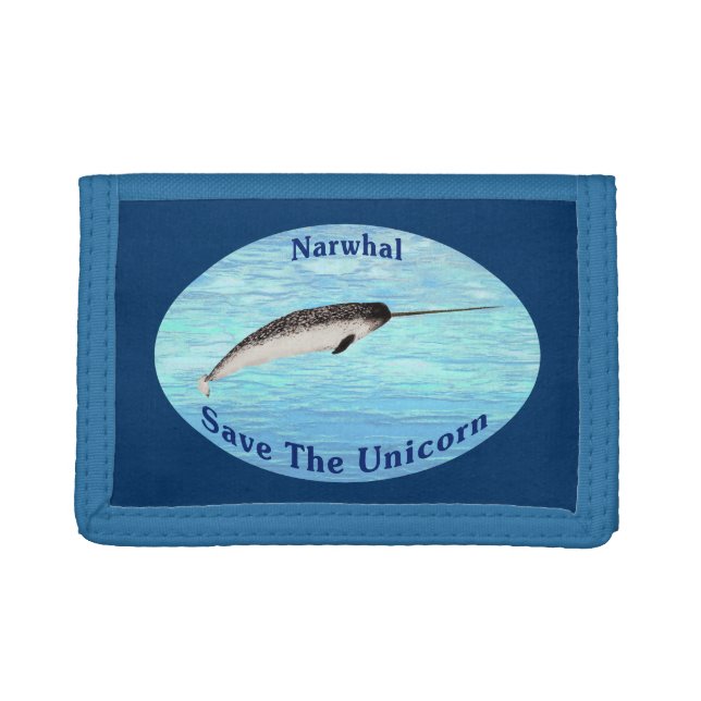 Narwhal - Unicorn Tri-fold Wallet (Front)