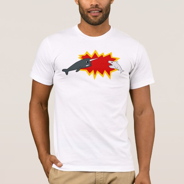 Narwhal Vs. Shark T-Shirt (Front)