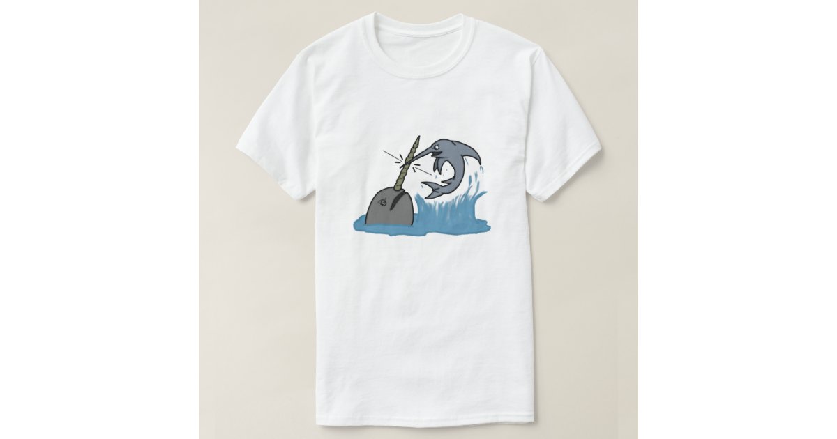 Narwhal VS Swordfish TShirt Zazzle
