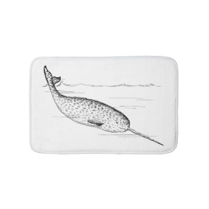Narwhal Whale Bath Mat