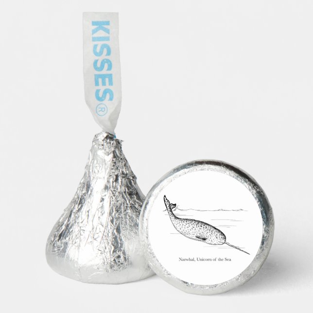 Narwhal Whale Unicorn of the Sea Hershey®'s Kisses® (Front)