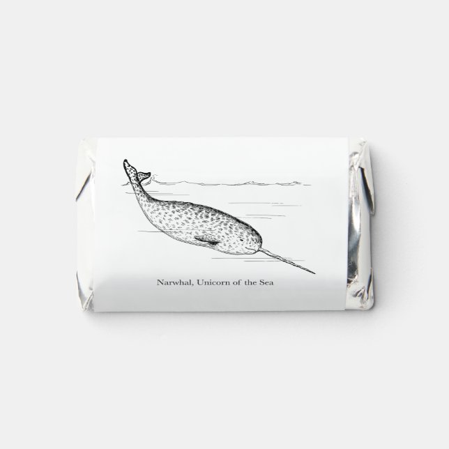 Narwhal Whale Unicorn of the Sea Hershey's Miniatures (Front)