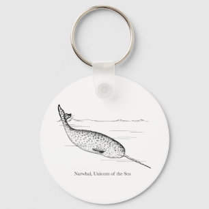 Narwhal Whale Unicorn of the Sea Keychain