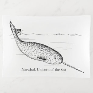 Narwhal Whale Unicorn of the Sea Trinket Tray