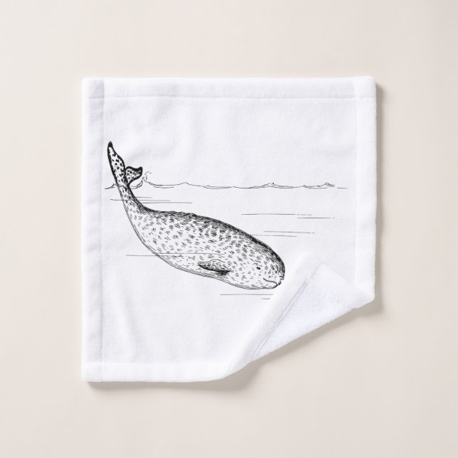 Narwhal Whale Wash Cloth (Wash Cloth)