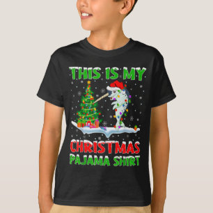 Narwhal Xmas Tree Lights This Is My Christmas Paja T-Shirt