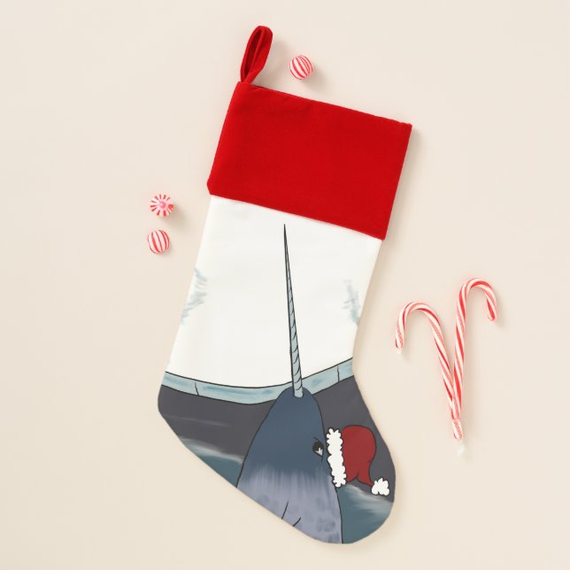 Narwhale Christmas Stocking Narwhale (Front)