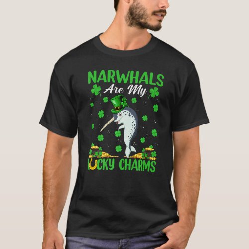 Narwhals Are My Lucky Charms Narwhal St Patrick S  T_Shirt