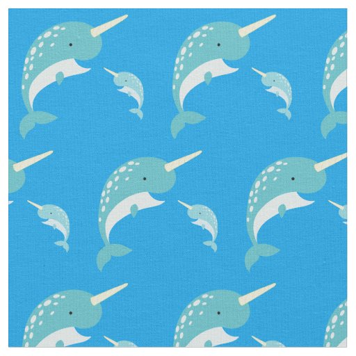 Narwhals Cute Cartoon Kids Fabric