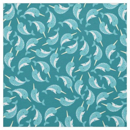 Narwhals Cute Kids Baby Nursery Fabric