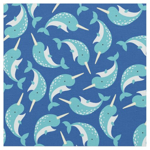 Narwhals Cute Kids Baby Nursery Fabric