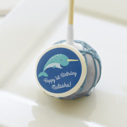 Narwhals Ocean Cute 1st Birthday Party Theme Cake Pops | Zazzle