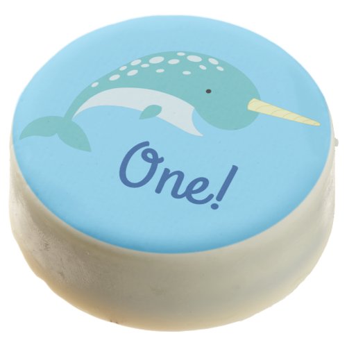 Narwhals Ocean Cute 1st Birthday Party Theme Chocolate Covered Oreo