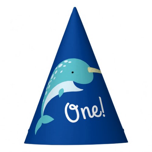 Narwhals Ocean Cute 1st Birthday Party Theme Party Hat