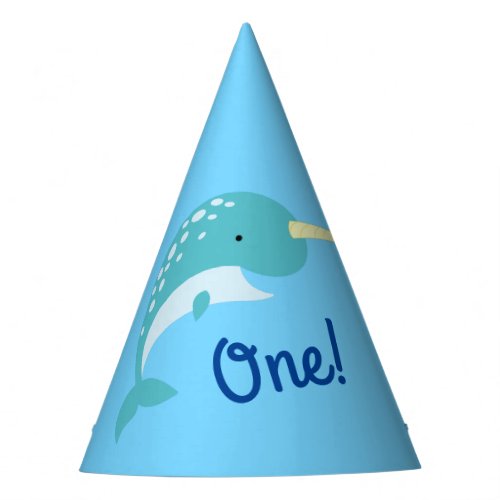 Narwhals Ocean Cute 1st Birthday Party Theme Party Hat