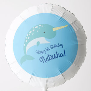 Narwhals Ocean Kid's Birthday Party Balloon