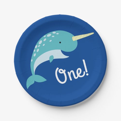 Narwhals Ocean Kids Birthday Party Paper Plates