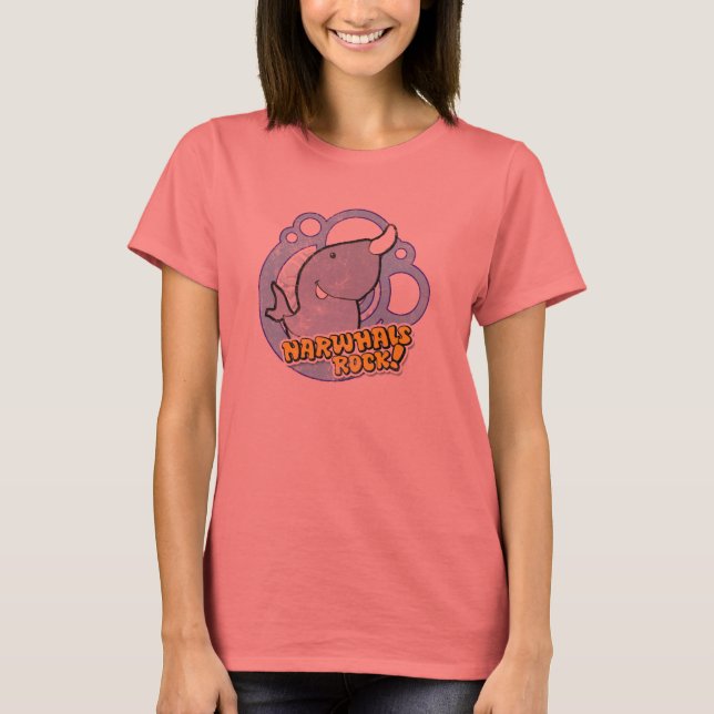 Narwhals Rock! T-Shirt (Front)