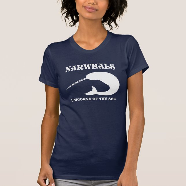 Narwhals Unicorns of the Sea T-Shirt (Front)
