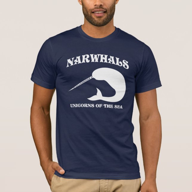 Narwhals Unicorns of the Sea T-Shirt (Front)