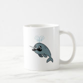 Cute Pink Narwhal Bubble Pattern Travel Mug