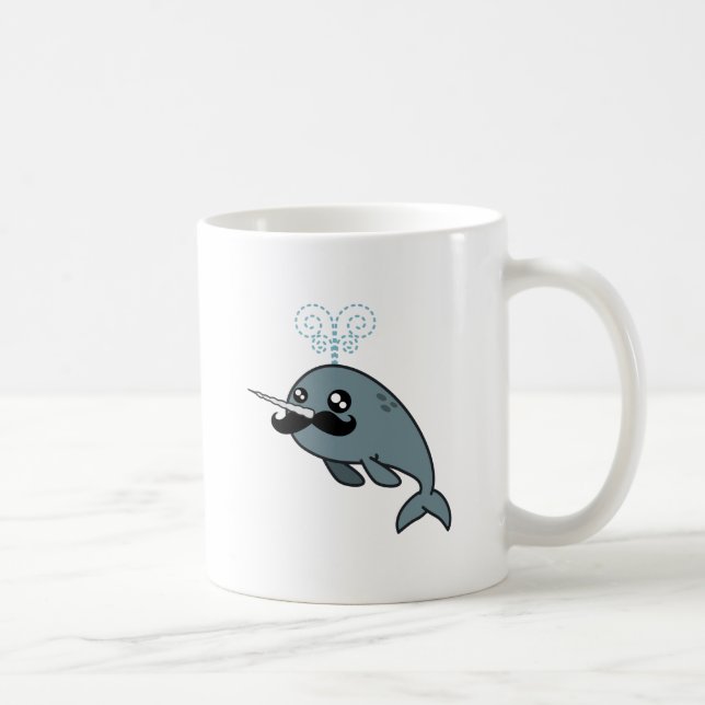 Narwhalstache Coffee Mug (Right)