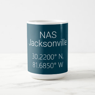NAS Jacksonville Latitude Longitude Coffee Mug