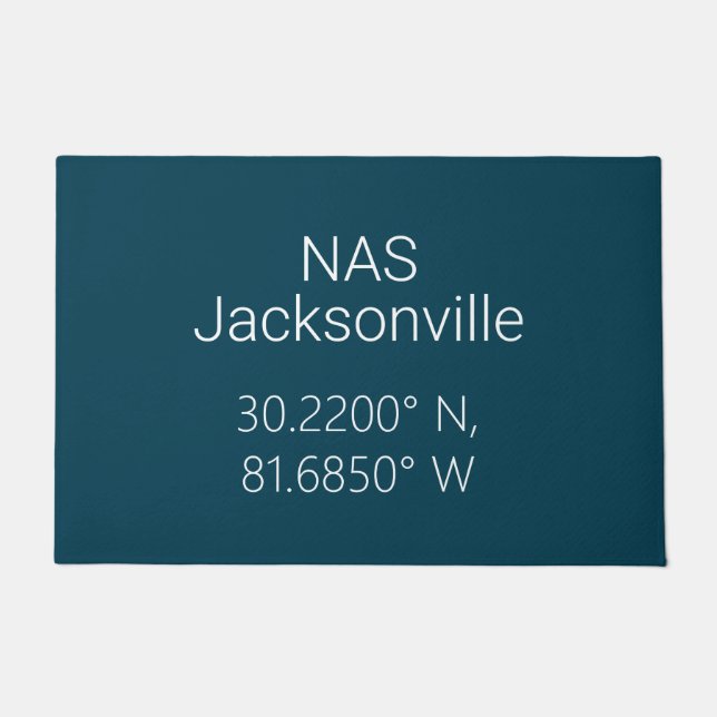 NAS Jacksonville Latitude Longitude   Doormat (Front)