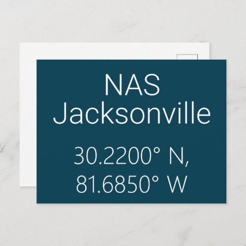 NAS Jacksonville Latitude Longitude Postcard